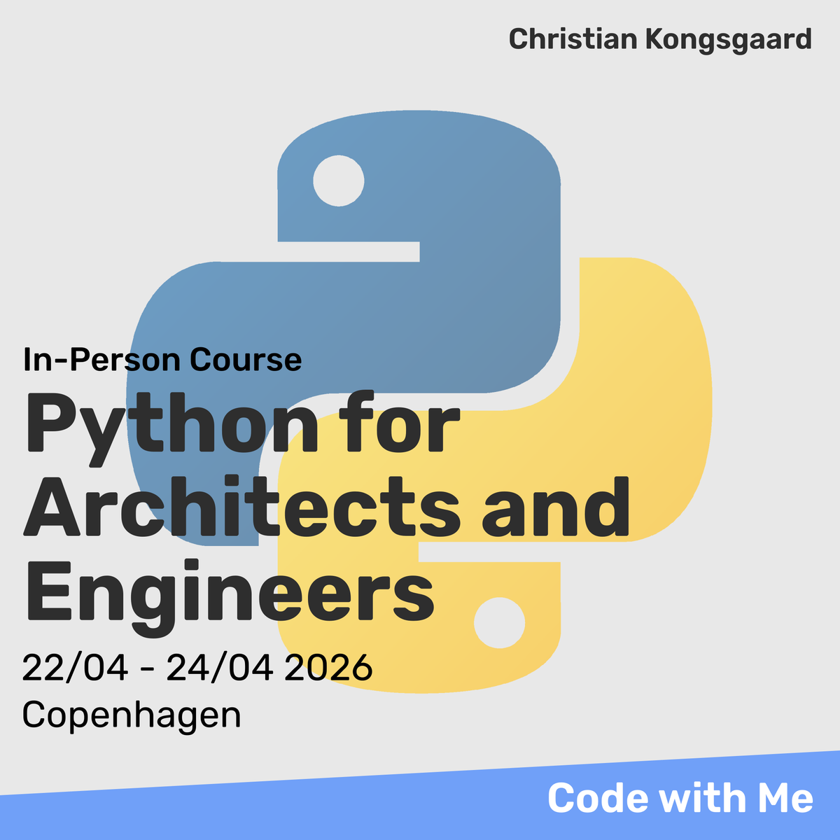 Copenhagen 2026 Python course – official launch (few seats left)